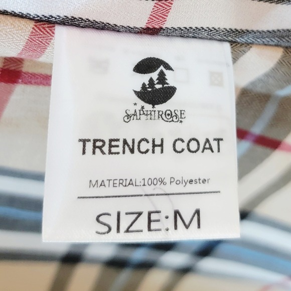 Saphirose Women's Long Hooded Anorak Style Windbreaker Jacket Outdoor Raincoat M - Picture 9 of 13